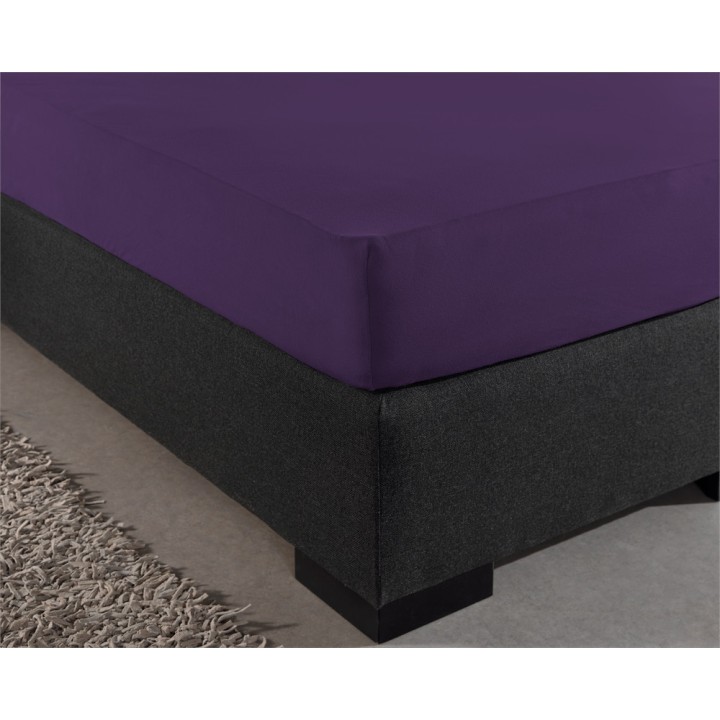 Muotoonommeltu lakana 190/200x220/230 - Double Jersey - Violetti